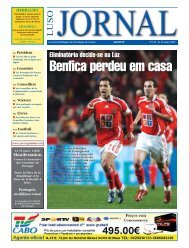 Benfica perdeu em casa - Luso Jornal