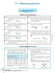 11 – Matériaux polymères - Classe Prépa scientifique