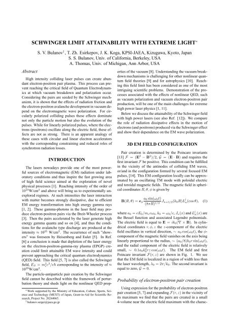 Proceedings of International Conference on Physics in ... - KEK