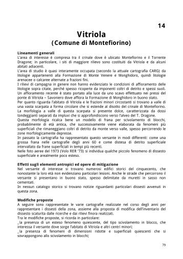 Vitriola (Montefiorino) - Ambiente