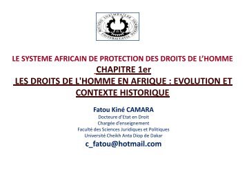 I. Les guerres coloniales - FSJP - Université Cheikh Anta Diop