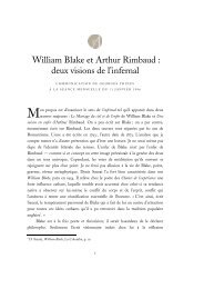 William Blake et Arthur Rimbaud : deux visions de l'infernal