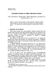 Generalized functions in infinite dimensional analysis - CCM ...