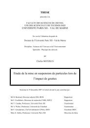 Etude de la mise en suspension de particules lors de l’impact de gouttes