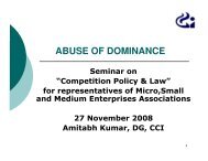 ABUSE OF DOMINANCE - Competition Commission of India