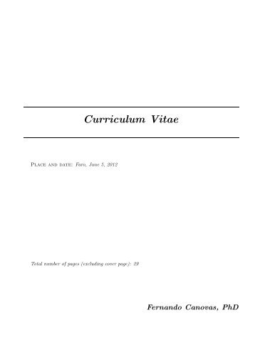 Curriculum Vitae - CCMAR - Universidade do Algarve