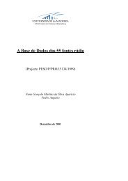 A Base de Dados das 55 fontes rádio - CCM - Universidade da ...