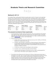 Thesis Committee FAQs 2011-12 - CCM