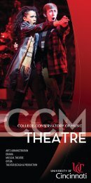 Theatre Viewbook - CCM - University of Cincinnati