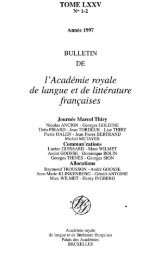 Tome LXXV, Nos. 1-2 - Académie royale de langue et de littérature ...