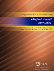 Rapport annuel 2007-2008 - CCNB