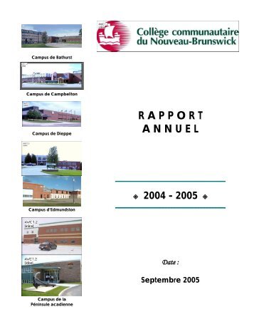 Rapport annuel 2004-2005 - CCNB