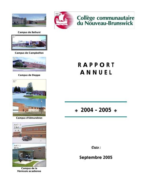 Rapport annuel 2004-2005 - CCNB