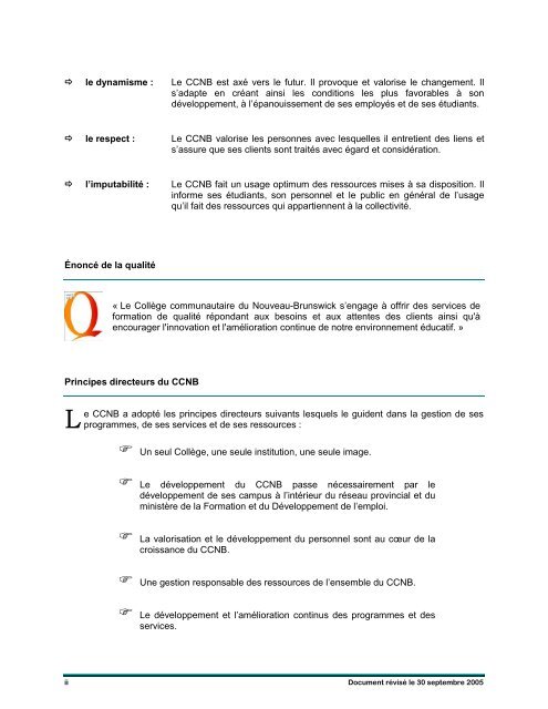 Rapport annuel 2004-2005 - CCNB