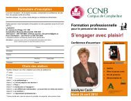 S'engager avec plaisir! - CCNB