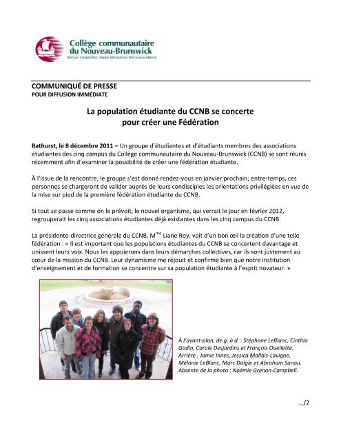 Disponible en format PDF - CCNB