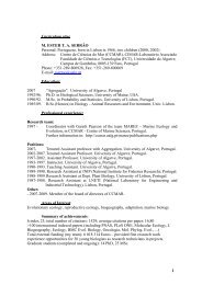 1 Curriculum vitae M. ESTER T. A. SERRÃO Personal: Portuguese ...