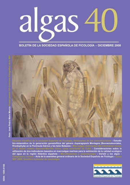 algas 40 - Sociedad Española de Ficología