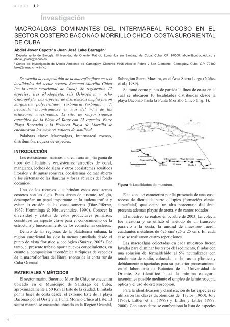 algas 40 - Sociedad Española de Ficología