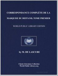 correspondance complète de la marquise du deffand, tome premier