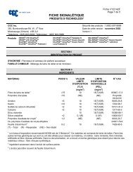 FICHE SIGNALÉTIQUE - CGC