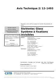 Avis Technique 2/12-1493 StoVentec Glass Système à fixations ...