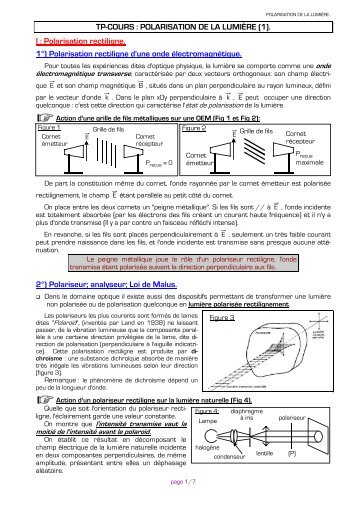 Polarisation de la lumière - Un cours de physique en spéciale PC ...