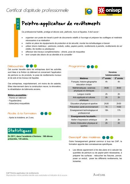 CAP peintre-applicateur de revêtements.pdf - Onisep