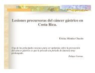 Lesiones precursoras del cáncer gástrico en Costa Rica. - CCP