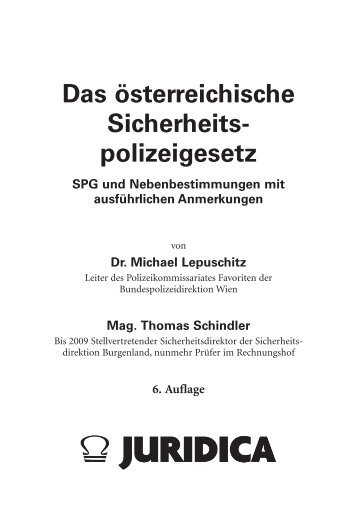 Das österreichische Sicherheits- polizeigesetz - Manz
