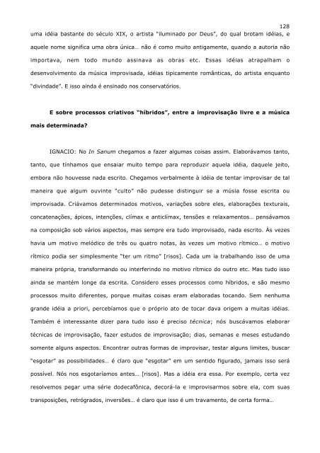 Indeterminação e Improvisação na Música Brasileira ... - CCRMA