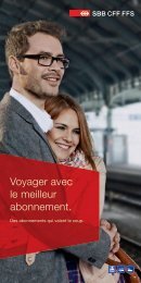 Voyager avec le meilleur abonnement. - CFF