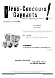 LE MA G - Jeux-Concours Gagnants