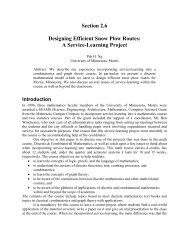 Designing Efficient Snow Plow Routes - University of Minnesota