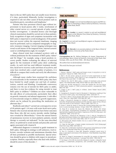 Management of Bell's Palsy: A Report of 2 Cases