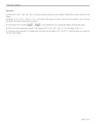Precalculus: Ellipses Questions 1. Sketch 9x 2 + 4y2 - 18x + 8y - 23 ...