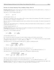 Section 5.3: Series Solution Near Ordinary Point, Part II