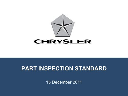 PART INSPECTION STANDARD - Chrysler