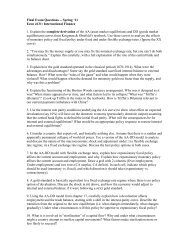 Final Exam Questions