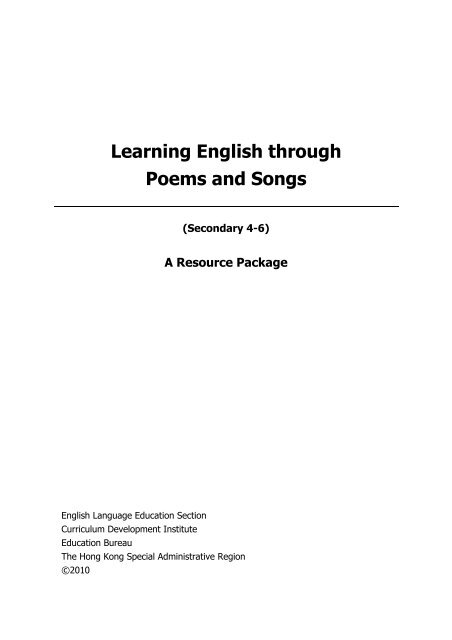 Learning English through Poems and Songs