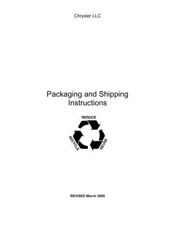 Packaging and Shipping Instructions - Chrysler