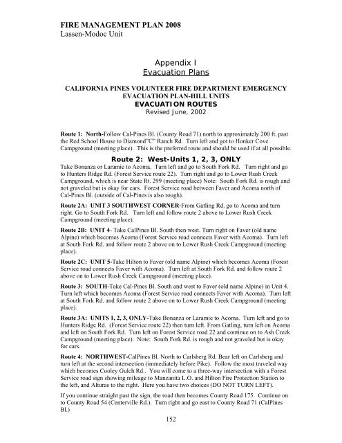 Lassen – Modoc Unit - Board of Forestry and Fire Protection - State ...