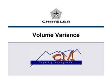 Volume Variance - Chrysler