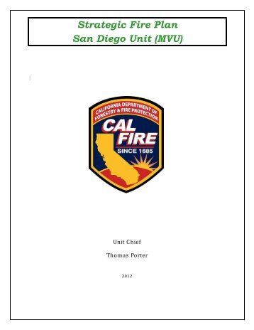 Strategic Fire Plan San Diego Unit (MVU) - Board of Forestry and ...