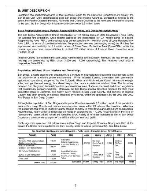 Strategic Fire Plan San Diego Unit (MVU) - Board of Forestry and ...