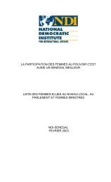 la participation des femmes au pouvoir c'est - National Democratic ...