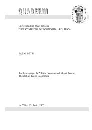 Petri Implicazioni - Dipartimento di Economia Politica - Università ...