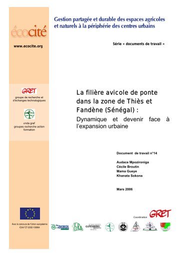 La filière avicole de ponte dans la zone de Thiès et ... - Ecocité - Gret