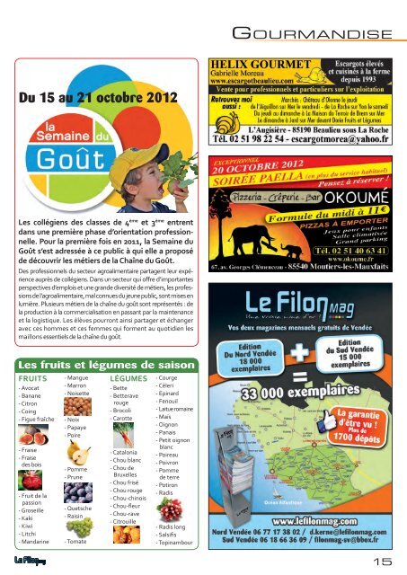 Sud Vendée - OCTOBRE 2012 - N°40 - Le FiLON MAG
