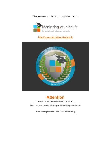Attention - Marketing Etudiant